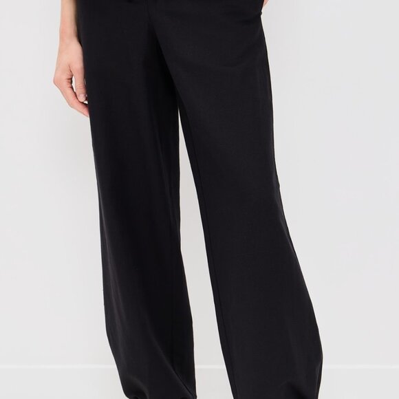 Aligne Darla Linen Trousers in Black with Ankle Tie | Size 8 - Picture 4 of 8